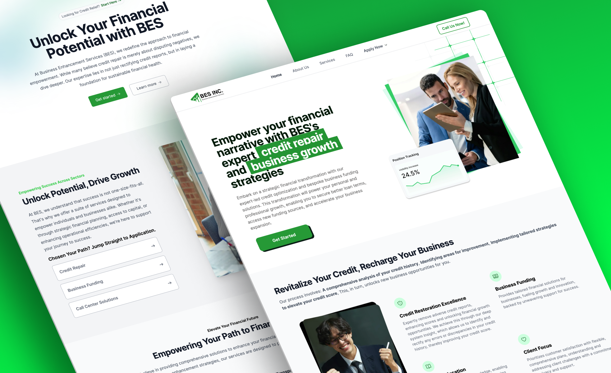 We made the webiste of BES, a company dedicated to credit repair and other services.By GG Studio - Geek Guys Studio