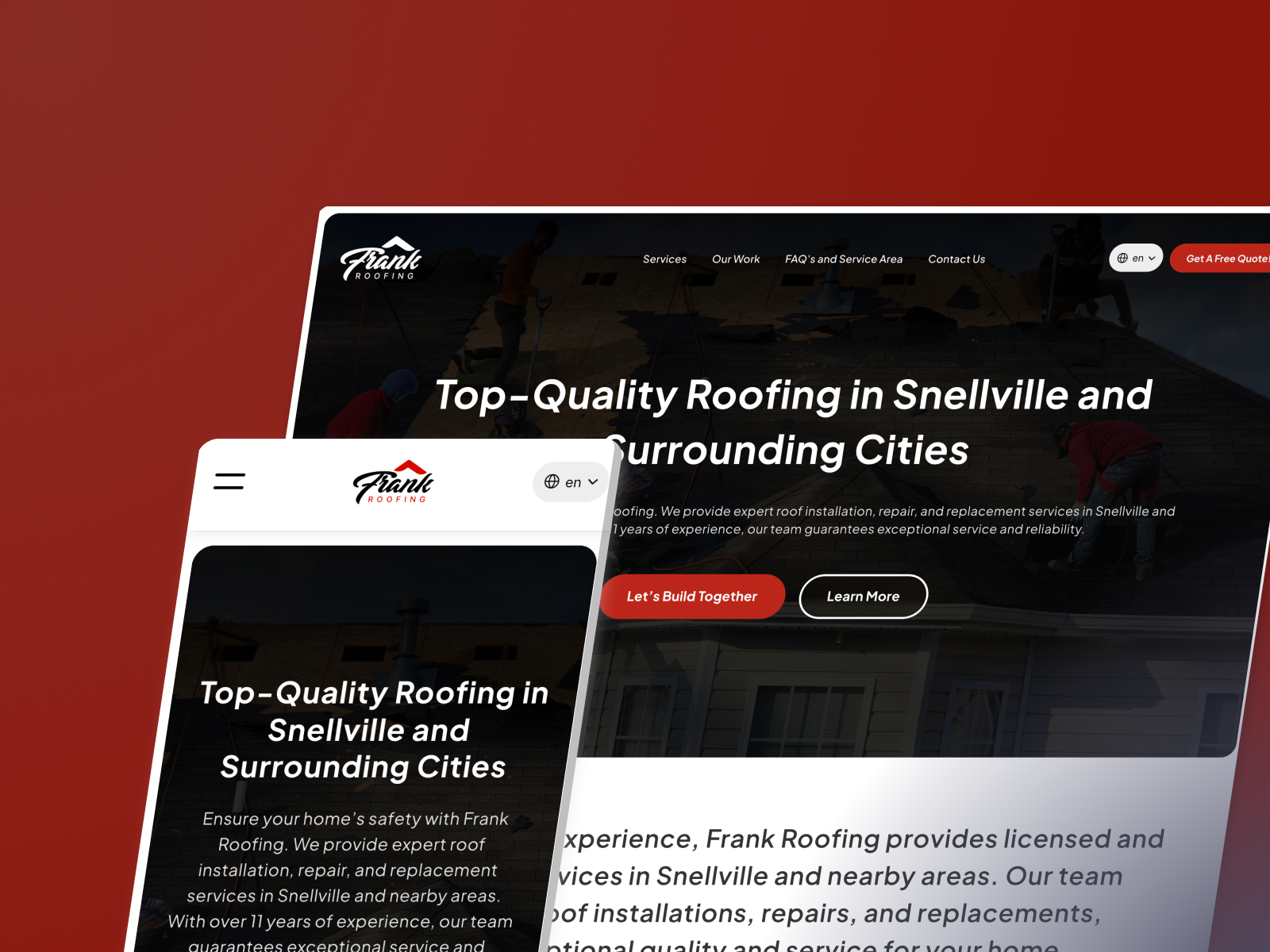 Designed and developed the Frank Roofing website, enhancing SEO to improve search visibility and managing targeted email marketing campaigns to boost client engagement.By GG Studio - Geek Guys Studio